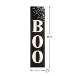 Glitzhome® Black & White Wooden BOO Porch Sign 17 Glitzhome® Black & White Wooden BOO Porch Sign -Halloween Decor Shop D227688S 8