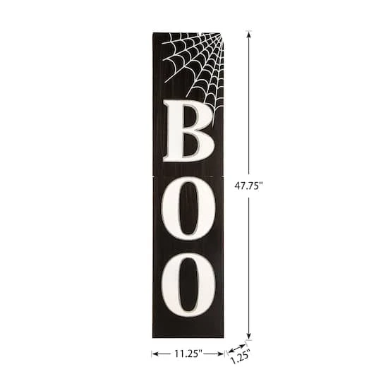 Glitzhome® Black & White Wooden BOO Porch Sign 9 Glitzhome® Black & White Wooden BOO Porch Sign - Image 9