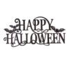 Glitzhome® Black Metal Happy Halloween Wall Sign -Halloween Decor Shop D227697S 1