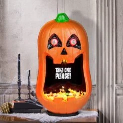 Whimsy Jack 'O Lantern Door Accessory Candy Bowl 5 Whimsy Jack 'O Lantern Door Accessory Candy Bowl -Halloween Decor Shop D249840S 2