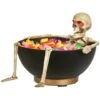 Laughing Skeleton With Moving Jaw Animated Candy Bowl 7 Laughing Skeleton With Moving Jaw Animated Candy Bowl -Halloween Decor Shop D249847S 1