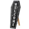 28" Halloween Welcome Standup Coffin Sign 8 28" Halloween Welcome Standup Coffin Sign -Halloween Decor Shop D250011S 1