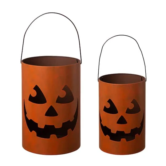 GlitzHome® Halloween Jack-O-Lantern Set 2 GlitzHome® Halloween Jack-O-Lantern Set - Image 2