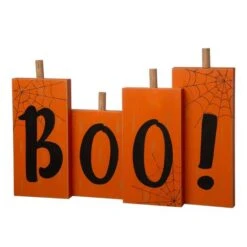 Glitzhome® 20" Halloween Wooden Boo Standing Décor 7 Glitzhome® 20" Halloween Wooden Boo Standing Décor -Halloween Decor Shop D250340S 1 1