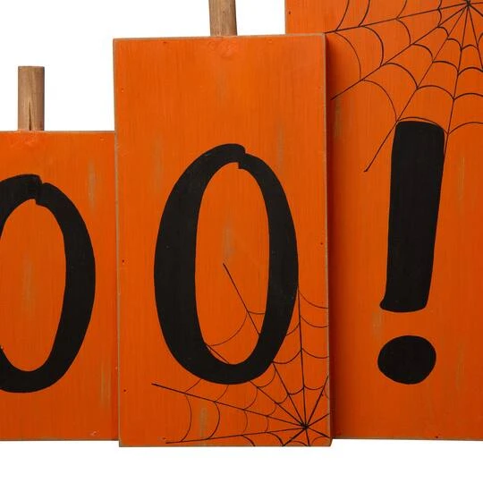 Glitzhome® 20" Halloween Wooden Boo Standing Décor 5 Glitzhome® 20" Halloween Wooden Boo Standing Décor - Image 5
