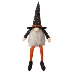 Glitzhome® 20" Halloween Fabric Gnome Sitter Décor -Halloween Decor Shop D250341S 1 1