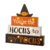 Glitzhome® 12" Halloween Wooden Lighted Word Block Table Décor 7 Glitzhome® 12" Halloween Wooden Lighted Word Block Table Décor -Halloween Decor Shop D250343S 1