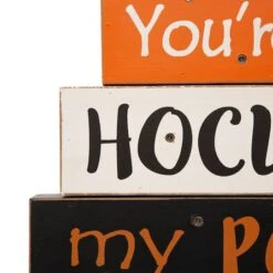 Glitzhome® 12" Halloween Wooden Lighted Word Block Table Décor 12 Glitzhome® 12" Halloween Wooden Lighted Word Block Table Décor -Halloween Decor Shop D250343S 4