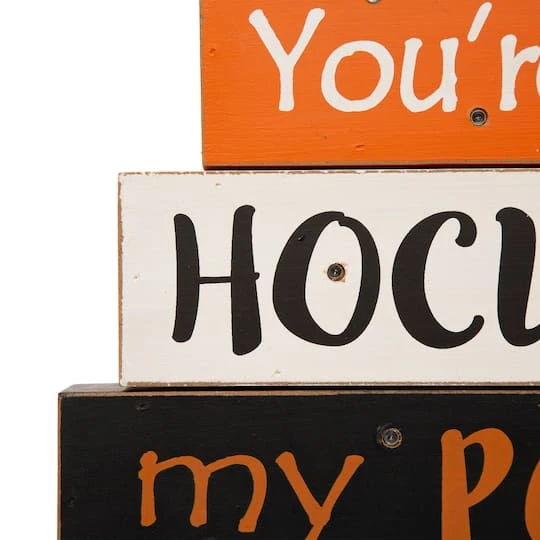 Glitzhome® 12" Halloween Wooden Lighted Word Block Table Décor 5 Glitzhome® 12" Halloween Wooden Lighted Word Block Table Décor - Image 5