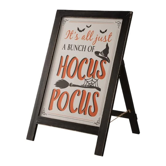 Glitzhome® Halloween Wooden Standing Easel Sign Décor 2 Glitzhome® Halloween Wooden Standing Easel Sign Décor - Image 2