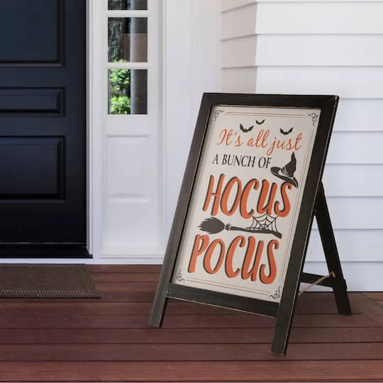 Glitzhome® Halloween Wooden Standing Easel Sign Décor 3 Glitzhome® Halloween Wooden Standing Easel Sign Décor - Image 3