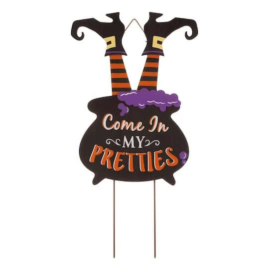 32" Glitzhome® Halloween Witch Yard Stake 1 32" Glitzhome® Halloween Witch Yard Stake