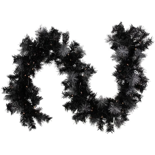 Northlight 6ft. White LED Black Bristle Garland 3 Northlight 6ft. White LED Black Bristle Garland - Image 3
