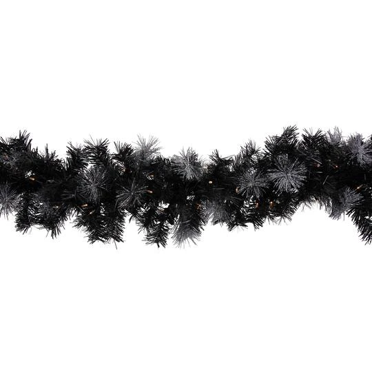 Northlight 6ft. White LED Black Bristle Garland 6 Northlight 6ft. White LED Black Bristle Garland - Image 6