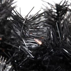 Northlight 6ft. White LED Black Bristle Garland 15 Northlight 6ft. White LED Black Bristle Garland -Halloween Decor Shop D253717S 16