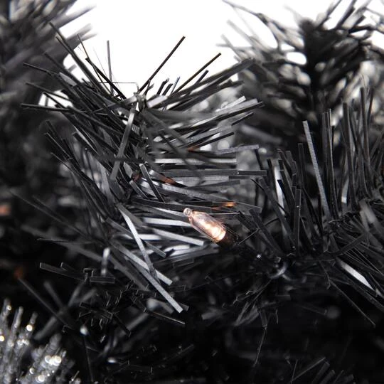 Northlight 6ft. White LED Black Bristle Garland 8 Northlight 6ft. White LED Black Bristle Garland - Image 8