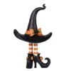 17.5" Haute Decor Halloween Witch Hat With Legs 12 17.5" Haute Decor Halloween Witch Hat With Legs -Halloween Decor Shop D349370S 1