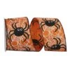 Reliant 2.5" X 10yd. Orange Spider Web Glitter Halloween Wired Ribbon 5 Reliant 2.5" X 10yd. Orange Spider Web Glitter Halloween Wired Ribbon -Halloween Decor Shop D380890S 1