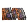 Reliant 2.5" X 10yd. Orange & Purple Spooky Halloween Jack-o-Lantern Wired Ribbon -Halloween Decor Shop D380891S 1
