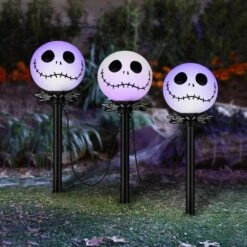Nightmare Before Christmas Halloween Lightshow Pathway Light Set 5 Nightmare Before Christmas Halloween Lightshow Pathway Light Set -Halloween Decor Shop D382974S 2