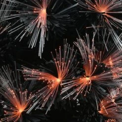 4ft. Fiber Optic Candy Corn Color Lights Black Artificial Halloween Tree 11 4ft. Fiber Optic Candy Corn Color Lights Black Artificial Halloween Tree -Halloween Decor Shop D400413S 13