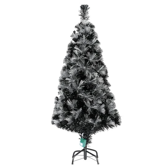 4ft. Fiber Optic Candy Corn Color Lights Black Artificial Halloween Tree 7 4ft. Fiber Optic Candy Corn Color Lights Black Artificial Halloween Tree - Image 7
