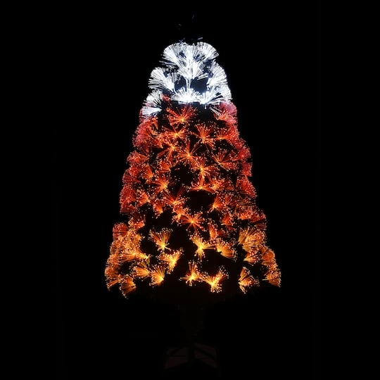 4ft. Fiber Optic Candy Corn Color Lights Black Artificial Halloween Tree 8 4ft. Fiber Optic Candy Corn Color Lights Black Artificial Halloween Tree - Image 8