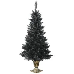 4ft. Pre-Lit Black Entrance Artificial Halloween Tree, Orange Lights -Halloween Decor Shop D400415S 14