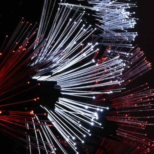 6ft. Fiber Optic Candy Corn Color Lights Black Artificial Halloween Tree 5 6ft. Fiber Optic Candy Corn Color Lights Black Artificial Halloween Tree - Image 5