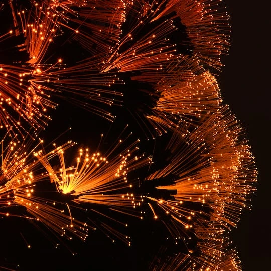 6ft. Fiber Optic Candy Corn Color Lights Black Artificial Halloween Tree 6 6ft. Fiber Optic Candy Corn Color Lights Black Artificial Halloween Tree - Image 6