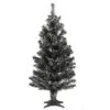 24" Unlit Black Tinsel Artificial Christmas Tree 6 24" Unlit Black Tinsel Artificial Christmas Tree -Halloween Decor Shop D400423S 1