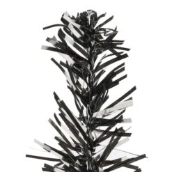 24" Unlit Black Tinsel Artificial Christmas Tree 9 24" Unlit Black Tinsel Artificial Christmas Tree -Halloween Decor Shop D400423S 13