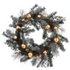 24" Halloween Wreath With Ball Ornaments 10 24" Halloween Wreath With Ball Ornaments -Halloween Decor Shop D400766S 1