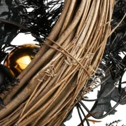 24" Halloween Wreath With Ball Ornaments -Halloween Decor Shop D400766S 14