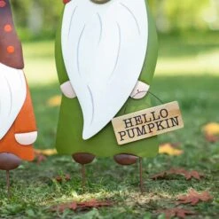 Glitzhome® Gnome Family Metal Yard Stake Or Standing Décor Set 32 Glitzhome® Gnome Family Metal Yard Stake Or Standing Décor Set -Halloween Decor Shop D401503S 17