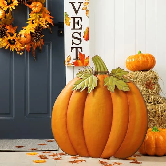 Glitzhome® 39" Fall Pumpkin Metal Yard Stake Or Standing Décor 12 Glitzhome® 39" Fall Pumpkin Metal Yard Stake Or Standing Décor - Image 12
