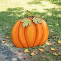 Glitzhome® 39" Fall Pumpkin Metal Yard Stake Or Standing Décor 30 Glitzhome® 39" Fall Pumpkin Metal Yard Stake Or Standing Décor -Halloween Decor Shop D401504S 15