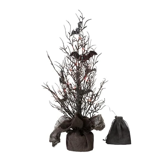 Glitzhome® 20" Lighted Halloween Bats Table Tree Decor 1 Glitzhome® 20" Lighted Halloween Bats Table Tree Decor