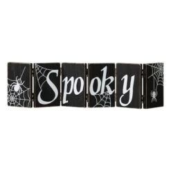 Glitzhome® 20" Halloween Hinged Table Sign -Halloween Decor Shop D403311S 1 1