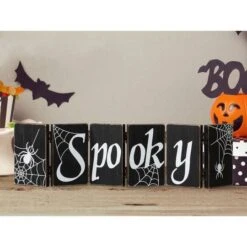 Glitzhome® 20" Halloween Hinged Table Sign -Halloween Decor Shop D403311S 3
