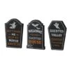Glitzhome® 7" Tombstone Halloween Table Sign Set -Halloween Decor Shop D403312S 1