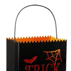 Glitzhome® Halloween Trick Or Treat Metal Bucket Set 15 Glitzhome® Halloween Trick Or Treat Metal Bucket Set -Halloween Decor Shop D403313S 6