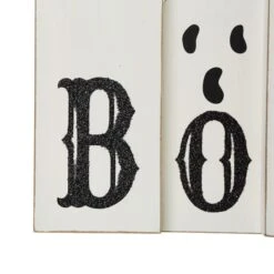 Glitzhome® 12" Ghost Halloween Wooden Table Decor -Halloween Decor Shop D403314S 7