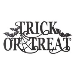 Glitzhome® 24" Metal Halloween TRICK OR TREAT Wall Sign