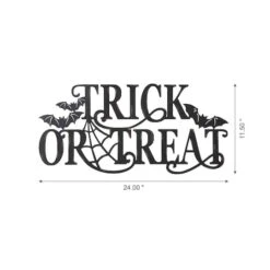 Glitzhome® 24" Metal Halloween TRICK OR TREAT Wall Sign 11 Glitzhome® 24" Metal Halloween TRICK OR TREAT Wall Sign -Halloween Decor Shop D403316S 3