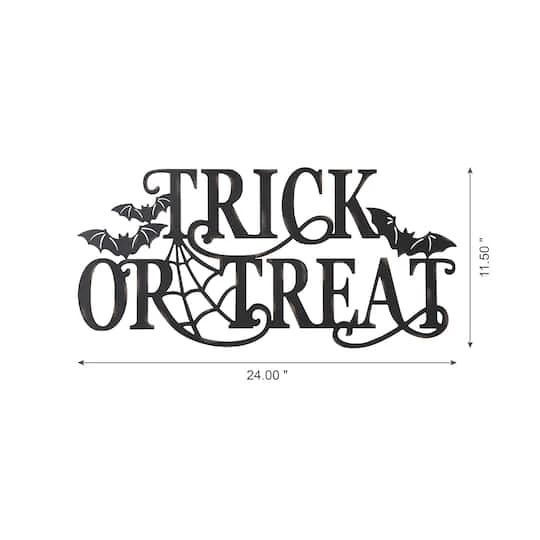Glitzhome® 24" Metal Halloween TRICK OR TREAT Wall Sign 4 Glitzhome® 24" Metal Halloween TRICK OR TREAT Wall Sign - Image 4