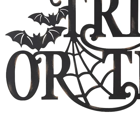 Glitzhome® 24" Metal Halloween TRICK OR TREAT Wall Sign 6 Glitzhome® 24" Metal Halloween TRICK OR TREAT Wall Sign - Image 6