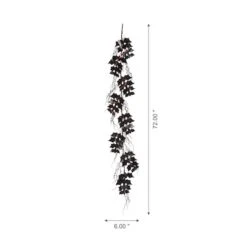 Glitzhome® 6ft. Lighted Halloween Bat Garland 10 Glitzhome® 6ft. Lighted Halloween Bat Garland -Halloween Decor Shop D403318S 3