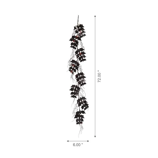 Glitzhome® 6ft. Lighted Halloween Bat Garland 4 Glitzhome® 6ft. Lighted Halloween Bat Garland - Image 4
