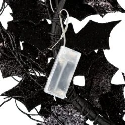 Glitzhome® 26" Lighted Halloween Bat Wreath 12 Glitzhome® 26" Lighted Halloween Bat Wreath -Halloween Decor Shop D403320S 5